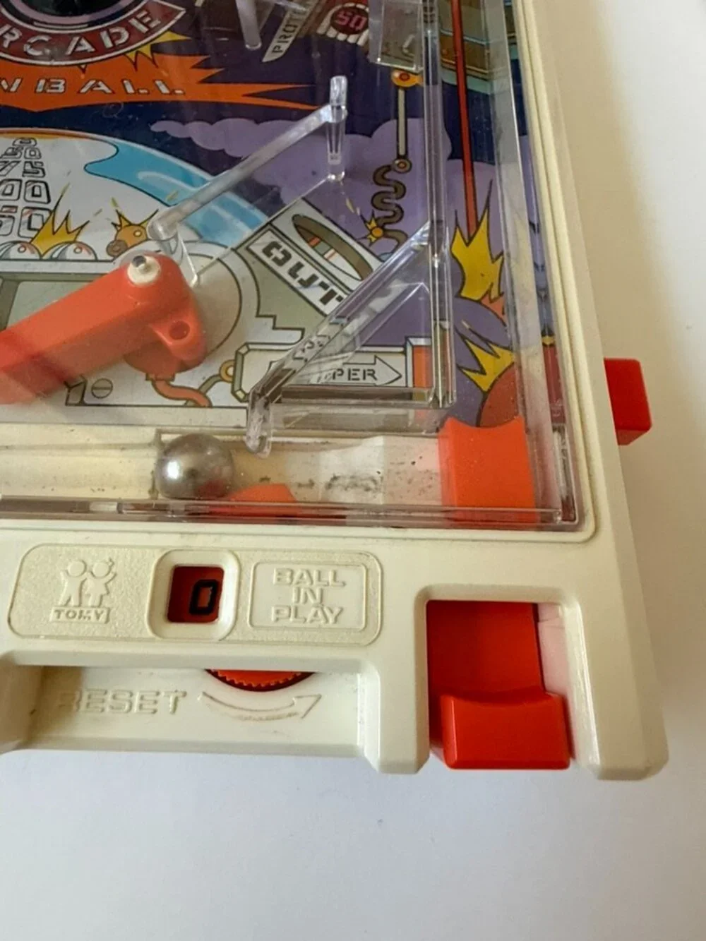 Atomic Arcade Pin Ball Vintage Game 1979 Tomy Japan Un-tested Portable Pinball